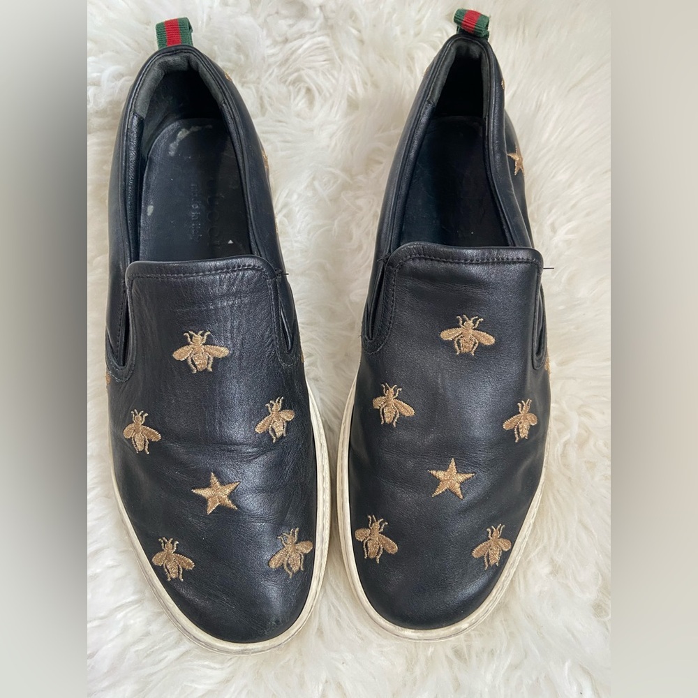 Gucci men’s Dublin bee star slip-on sneakers size 9